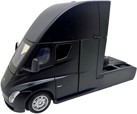 Tesla Semi Gri Model Static Metalică 1:32 Replica Uși Deschise Sunet Lumini Suspensie Cu Arc