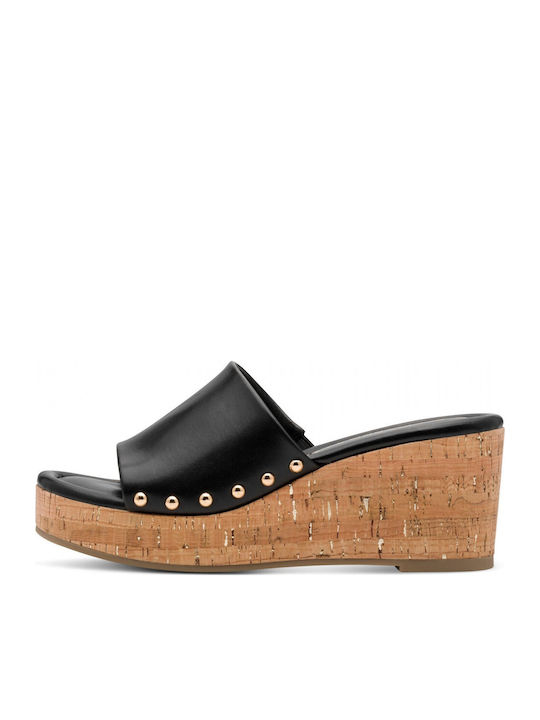 Marco Tozzi Women's Black Summer Platforms