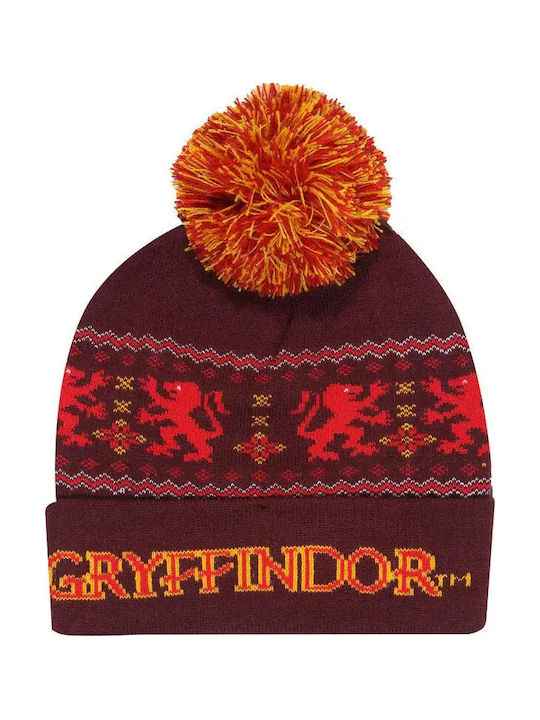 Kids Knitted Burgundy Beanie