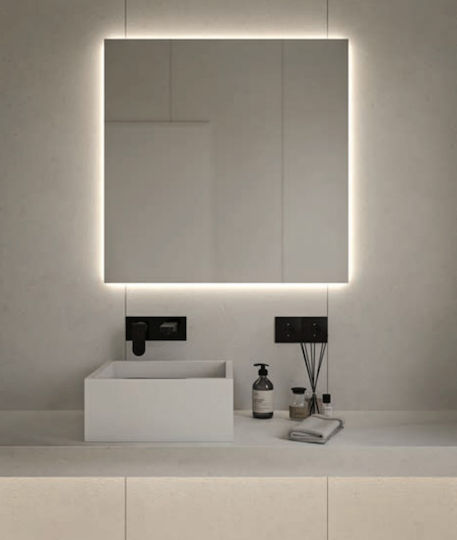 Квадратно Огледало За Баня LED 60x60cm