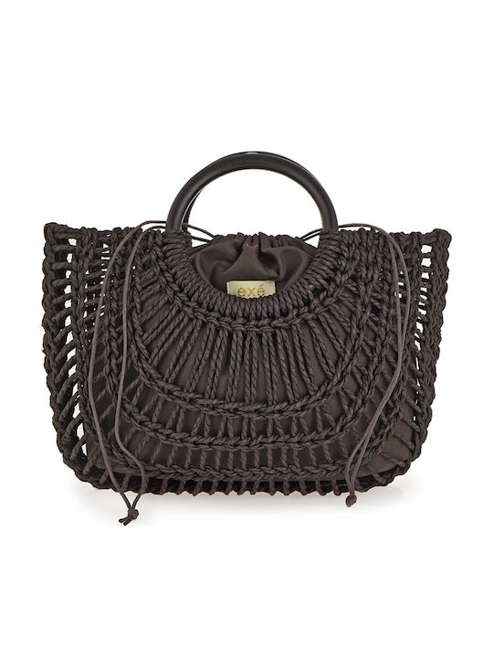 Exe Straw Women's Brown Handbag