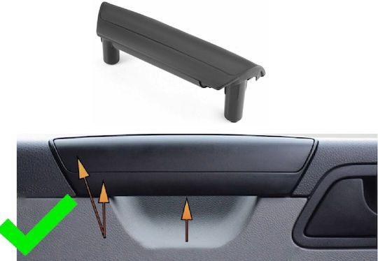 Innen Türgriff Volkswagen Transporter T5 Facelift 2010-2015 Linke Tür Schwarz Cdh0178