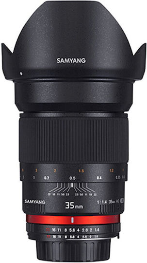 Samyang Obiectiv Foto Full Frame 35mm f/1.4 UMC AS pentru Sony Fix pentru Montaj Sony A Negru