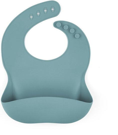 Petite & Mars Babici Pentru Bebeluşi Din Silicon Cu Buzunar Albastru Pentru 6 Luni+