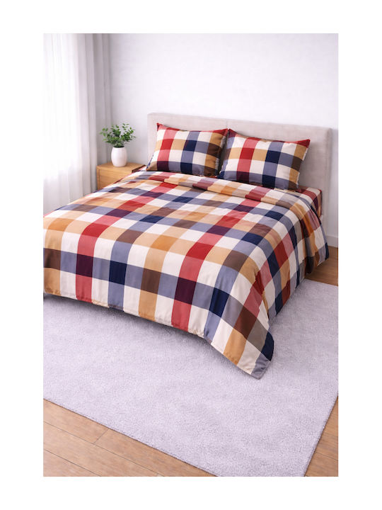 Cart Σετ Κουβερλί Υπέρδιπλο Βαμβακερό Cart Red 220x240cm 3τμχ