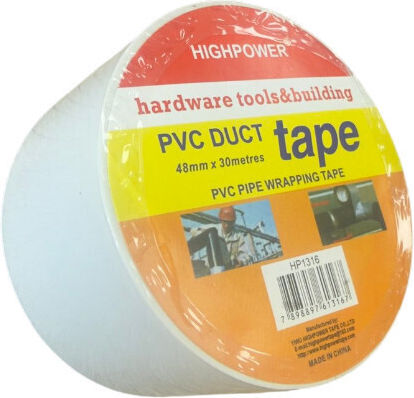 Highpower Λευκή Ταινία Σωληνώσεων Pvc 48mm X 30m – Ανθεκτική