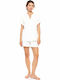 Pink Label Sommerliches Damen-Pyjama-Set Weiß