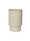 Fleischfaser-Tontopf Rund Rillen Beige Ø24x36cm Kaemingk Vince 890173-1 00056311