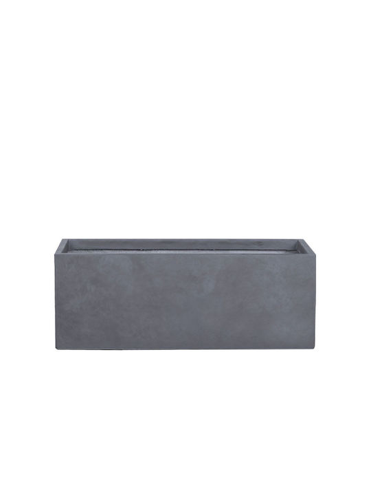 Marhome Planter-Pot Gray Xlarge Fiberclay Rectangular 90x36x33cm 06-94824-xl