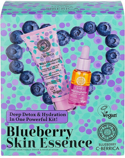 Natura Siberica Blueberry Skin Care Set for Moisturizing & Facial Cleaning 2 Pieces