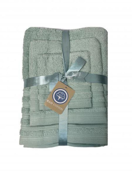 Xionoula Home Bath Towels Set 4pcs Aqua Weight 600gr/m²