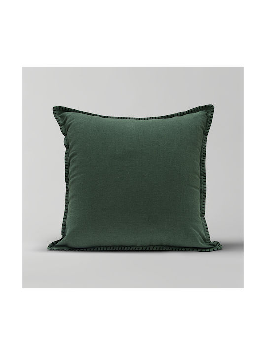 Lino Home Διακοσμητική Μαξιλαροθήκη Tavola από 100% Βαμβάκι Πράσινο 45x45εκ.
