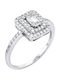 Xrisokosmima Women's Ring with Zircon Made of Silver