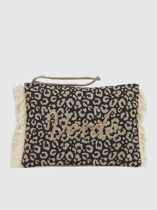 Verde Women's Toiletry Bag 07-0429 Animal Print Black