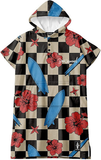 Bee. Unusual. Checkered Reef Kinder Strandponcho