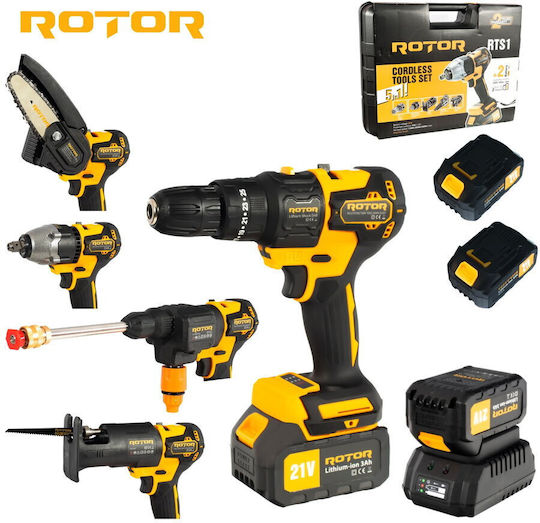 Multifuncțional 5 În 1 Cu Acumulator Rts1 24000 Rpm 21v/3ah Fără Perii
