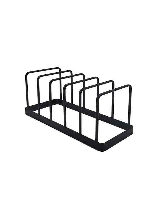 TnS Cabinet Dish Rack Metallic in Black Color 10x24x10cm