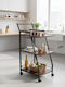 Relaxdays Metallic Kitchen Trolley 3 Tiers Multicolour 39x29x83cm