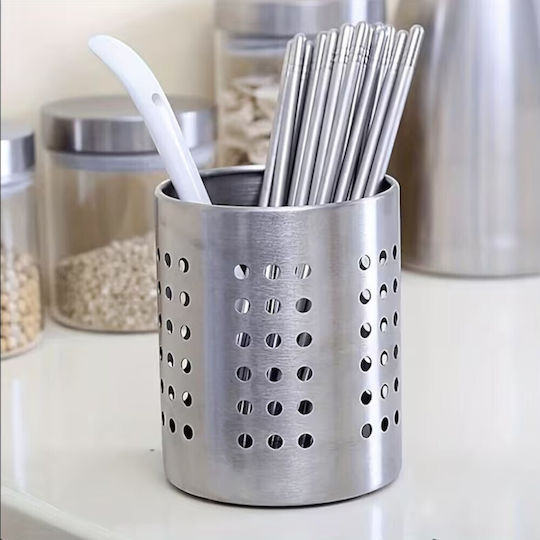 Metallisches Abtropfgestell für Besteck Silber 10cm