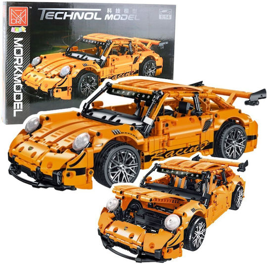 Κατασκευαστικά Μπλοκ Αυτοκίνητο Gt Racing Πορτοκαλί 1:14 1268 Τεμ Lean Toys