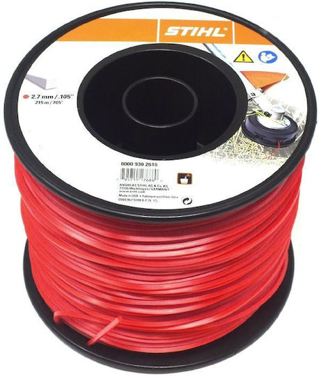 Stihl 00009302616 Μεσινέζα Τετράγωνη Μήκους 208m και Πάχους 2.7mm