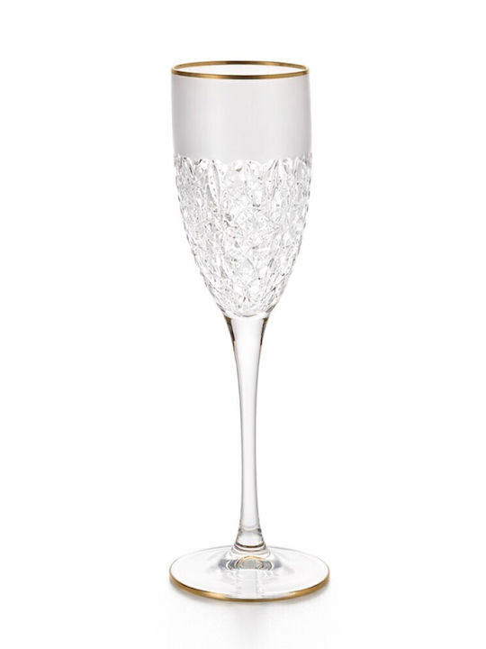 Novaker Pahar De Șampanie Pentru Nuntă Din Cristal Auriu KP616