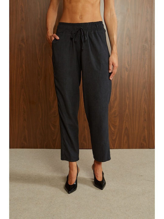 Women's Fabric Trousers Black