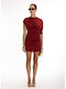 Mini Evening Dress Burgundy