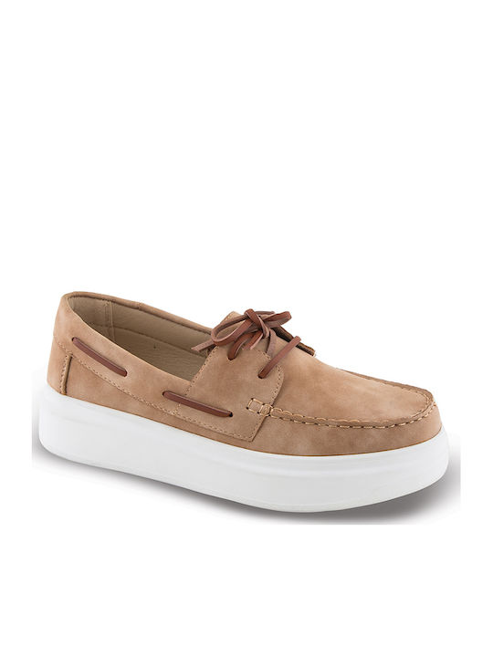 Women's Moccasins in Beige Colour