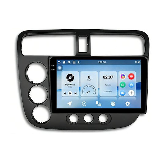 Honda Civic 2001-2005 Android Αυτοκίνητο Κεντρικός Έλεγχος Οθόνη Πλοήγησης Bluetooth Player Μνήμη 4-πύρηνος 4gb + 128gb Στάνταρ