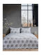 Madi Ayla Coverlet Set Single Gray 170x240cm 2 Pieces