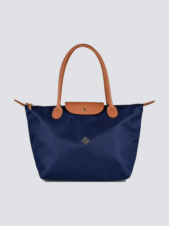 Lovely Handmade Midi Women's Shoulder Bag Blue