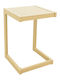 Garten- und Terrassentisch für kleine Räume Aluminium Aether Cappuccino 37,5x36,5x53cm
