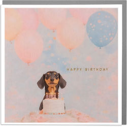 Ευχετήρια Κάρτα Φάκελο Happy Birthday Dog/15x15 Lola Desing