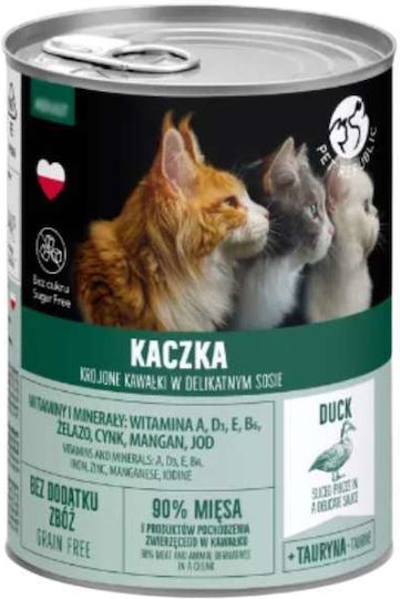 Pet Republic Nasses Katzenfutter in Beutel mit Ente und Fleisch ohne Getreide 10x400gr