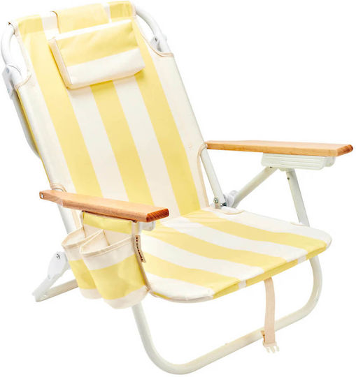 Sunnylife Deluxe Beach Chair La Mer Limon Stripe Yellow 9339296072509