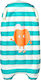 Sunnylife Kids Surf Mat Poppy Peach Green Strip...