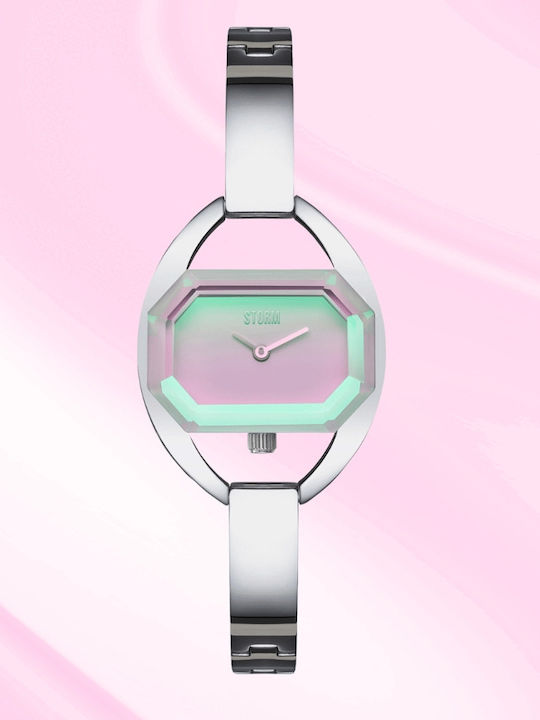 Storm Womens Watch Battery with Silver Metal Bracelet