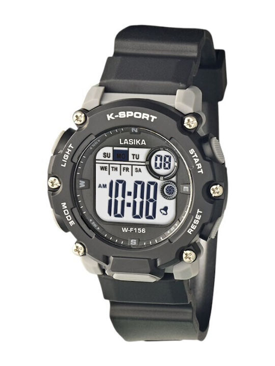 Digital Herrenuhr 40mm Batterie mit Schwarzem G...