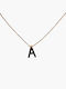 Kosmima1 Necklace Monogram "A" In Pink Gold Plated Silver