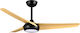 Eurolamp Ανεμιστήρας Οροφής 132cm με Φως Καφέ /...