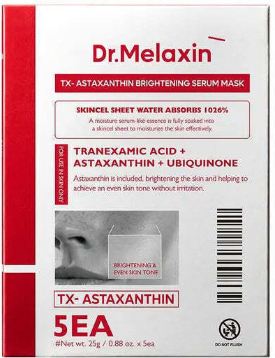 Dr.melaxin Tx-astaxanthin Изсветляваща Серумна Маска Комплект