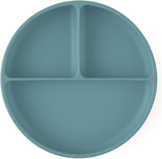 Petite & Mars Farfurie Pentru Copii Din Silicon Albastră