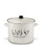 Tadar Round Dutch Oven with Glass Lid 12cm 12lt