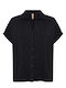 Women's Blouse Short Sleeve Black