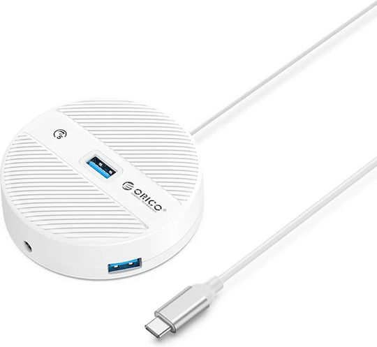 Orico USB Хъб 4 Порта USB 3.0 с Връзка USB-A Бял