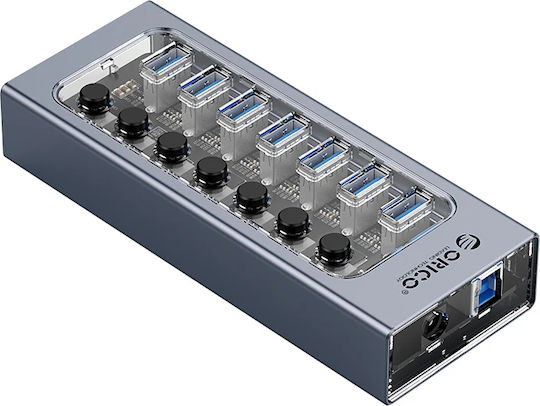 Orico Хъб 7 Порта USB 3.0 с Връзка USB-A Сив