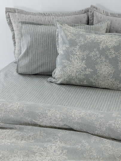 Palamaiki Te102 Set Super Dublu 3 Bucăți 170x260+32cm cu Elastic Gri Palamaiki Te102 Set Super Dublu 3 Bucăți 170x260+32cm cu Elastic Gri