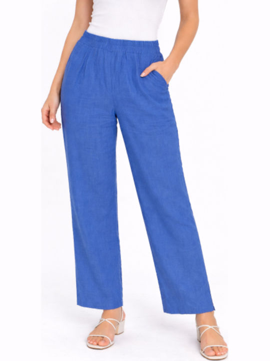 Women's Pantaloons in Regular Fit Blue SS-J172518-3-26TR-Blue