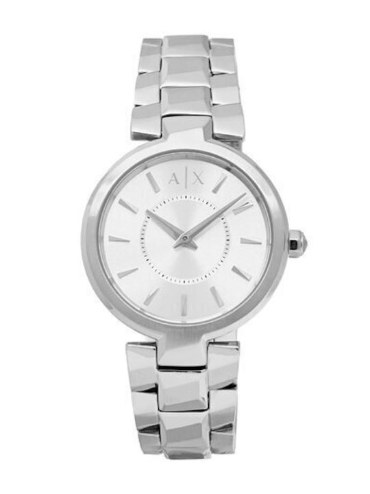 Armani Exchange Womens Watch Battery with Silver Metal Bracelet